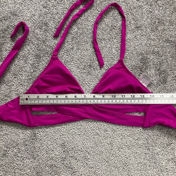 Kona Sol Swimwear Bikini Top Women Small Purple Halter Back Tie Summer Beach - Picture 8 of 10
